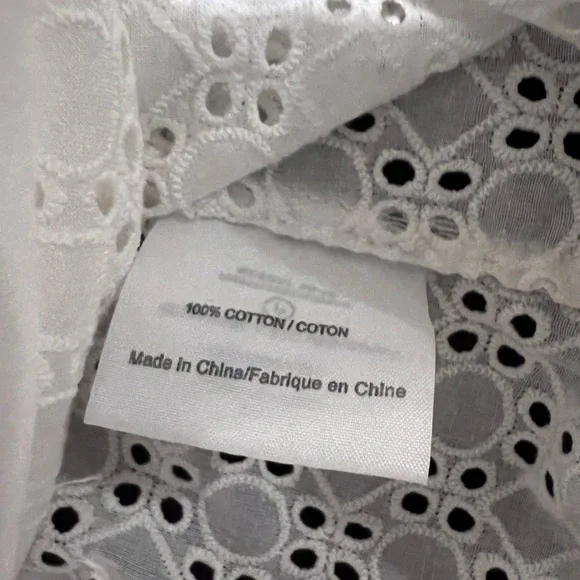 Tory Burch Soraya White Eyelet Tunic Cover Up Drawstring Resort Beach Top - Picture 7 of 11